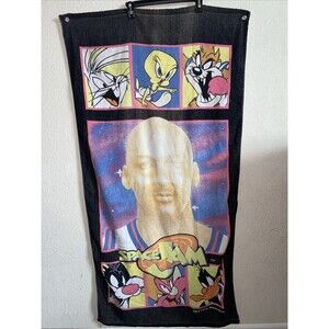 1996 SPACE JAM BEACH Michael Jordan Beach Towel Looney Tunes Taz Bugs Bunny Rare